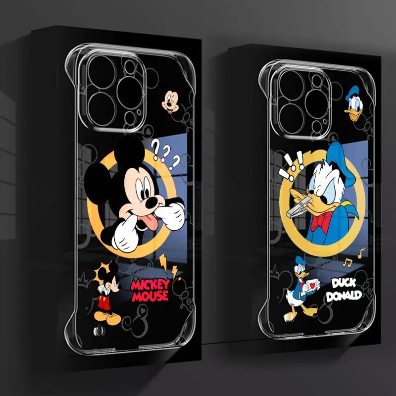 Minnie May Donald Duck Daisy phone case for Apple iphone 16 15 pro max cases 11 16plus 12 14 13 borderless cooling clear fundas