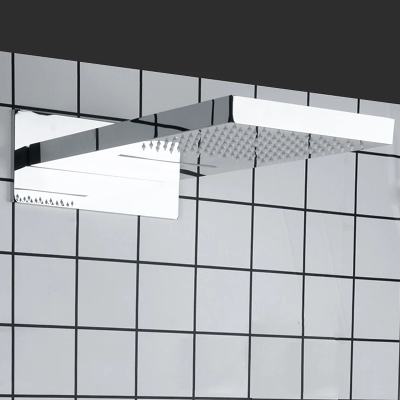 Хромированная душевая лейка Водопад 50x23 см