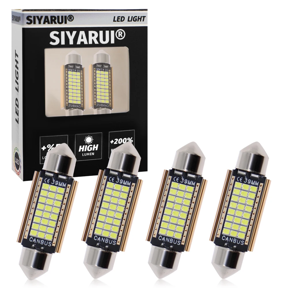 

Светодиодная лампа C5W 4x Canbus CSP C10W, светодиодная гирлянда 29 мм, 31 мм, 36 мм, 39 мм, 41 мм, 44 мм, купольсветильник лампа для салона автомобиля, лампа дл...