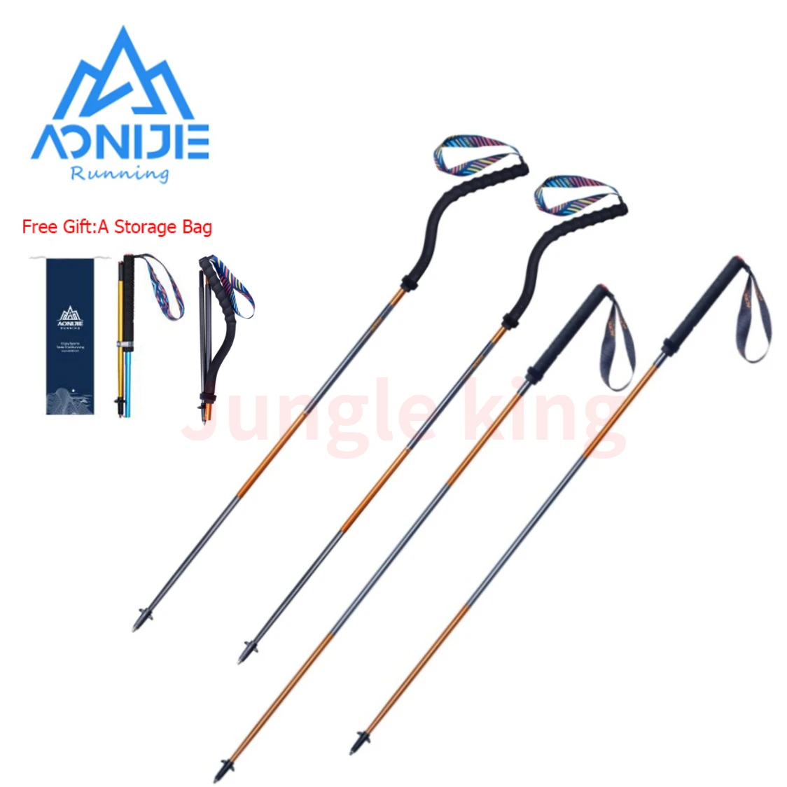 

AONIJIE New E4201 E4206 M-Pole Folding Ultralight Quick Lock Trekking Poles Hiking Pole Race Running Walking Stick Carbon Fiber