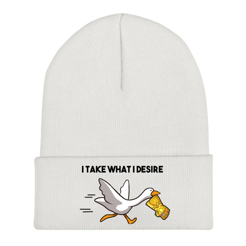 

Knit Hat Untitled Goose Game Internet meme Winter Warm Beanie Caps Gauntlet Men Women Fashion Casual Bonnet