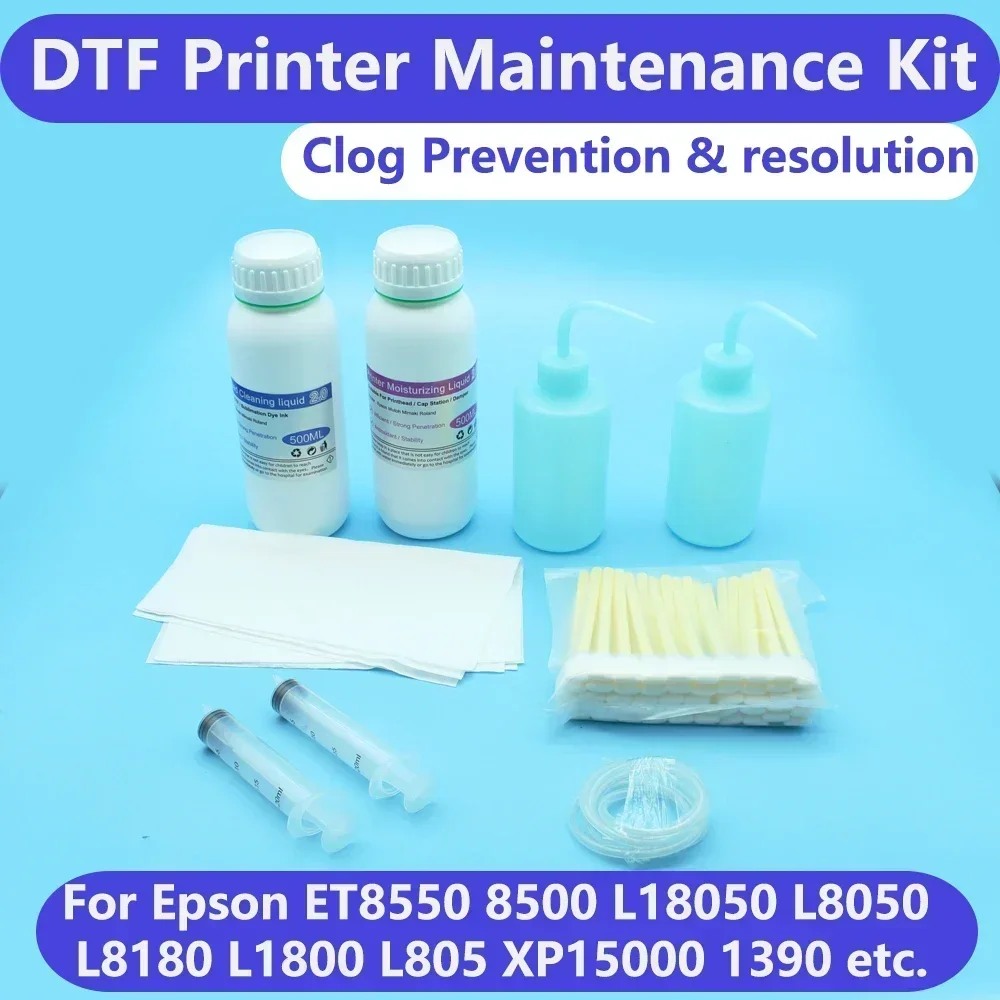 Комплект для очистки печатающей головки DTF раствор Epson ET 8550 L18050 L8050 L8180 L1800 L805 XP600 i3200