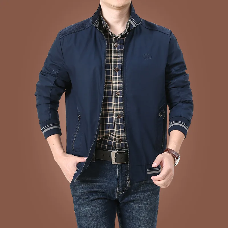 

Куртка мужская хлопковая на молнии, повседневная одежда для работы на открытом воздухе, универсальная ветрозащитная верхняя одежда, больши...