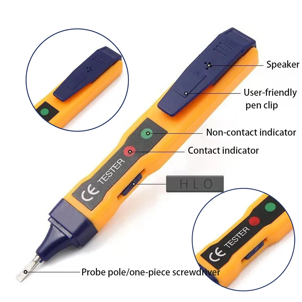 Бесконтактный автоматический выключатель тестер с двухдиапазонным нулевым