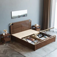 loveseat sofa new chinese muebles modern minimalist walnut king bed master bedroom light luxury furniture