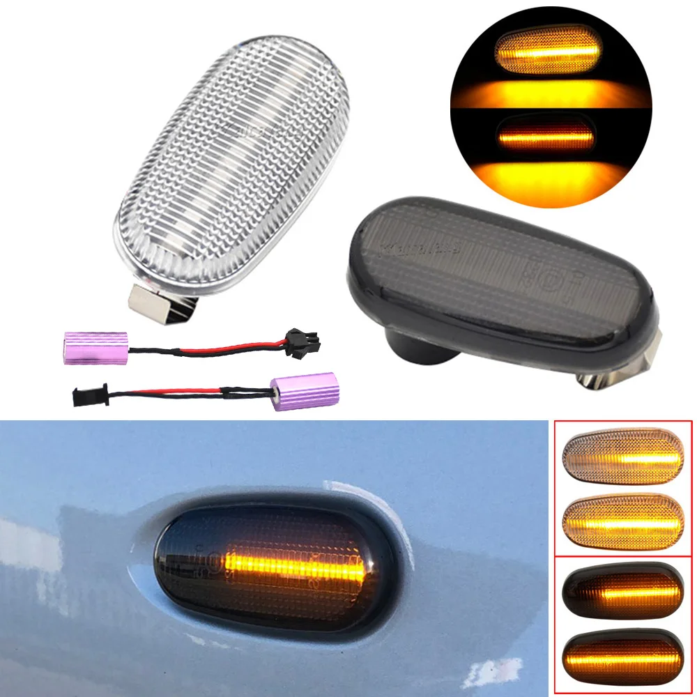 

2pcs Dynamic LED Side Marker Light For Alfa Romeo GT 147 937 MiTo 955 Fiat Bravo 198 Hatchback Arrow Turn Signal Blinker Lamp