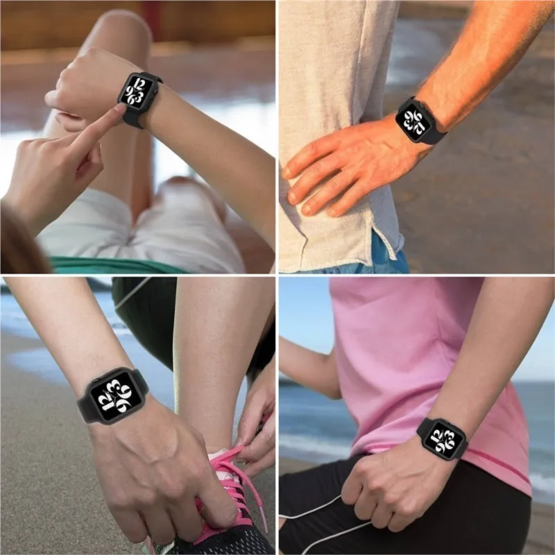 Sport loop For Apple Watch Ultra Band 49mm 40mm 44mm 42/38mm Soft Silicone Bracelet iWatch series 8 7 6 SE 5 4 3 41mm 45mm Strap