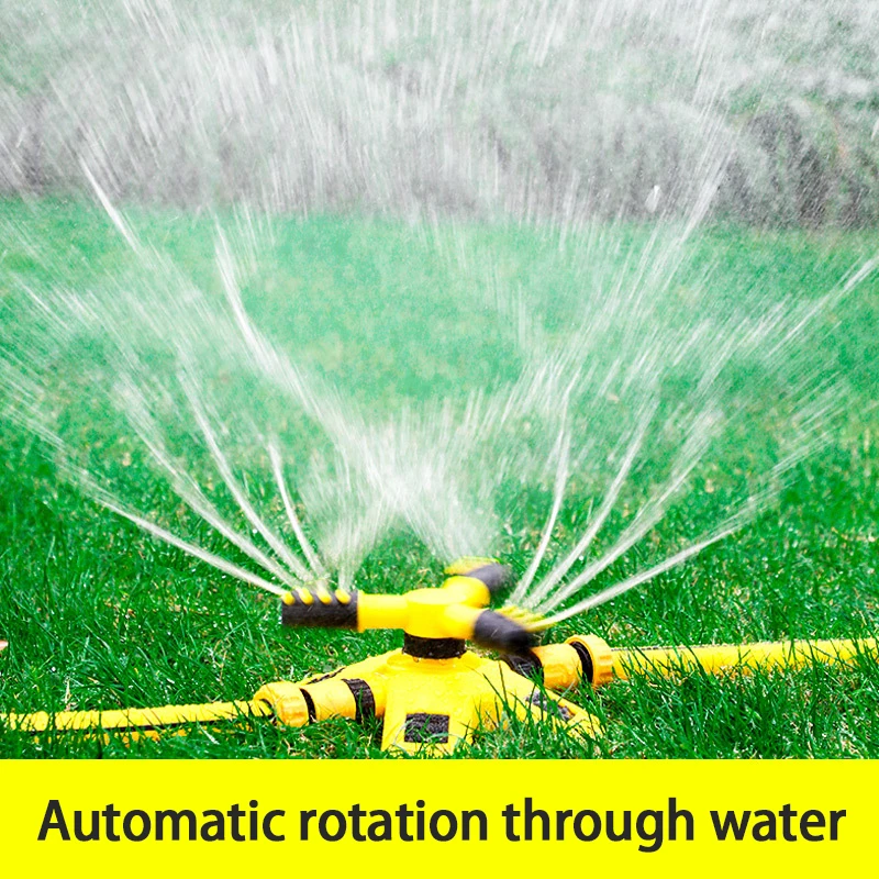 

360 Degree Lawn Sprinkler Automatic Garden Rotating Sprayers Nozzle Nursery Irrigation Rotating Trigeminal Sprinkler Tandem Yard