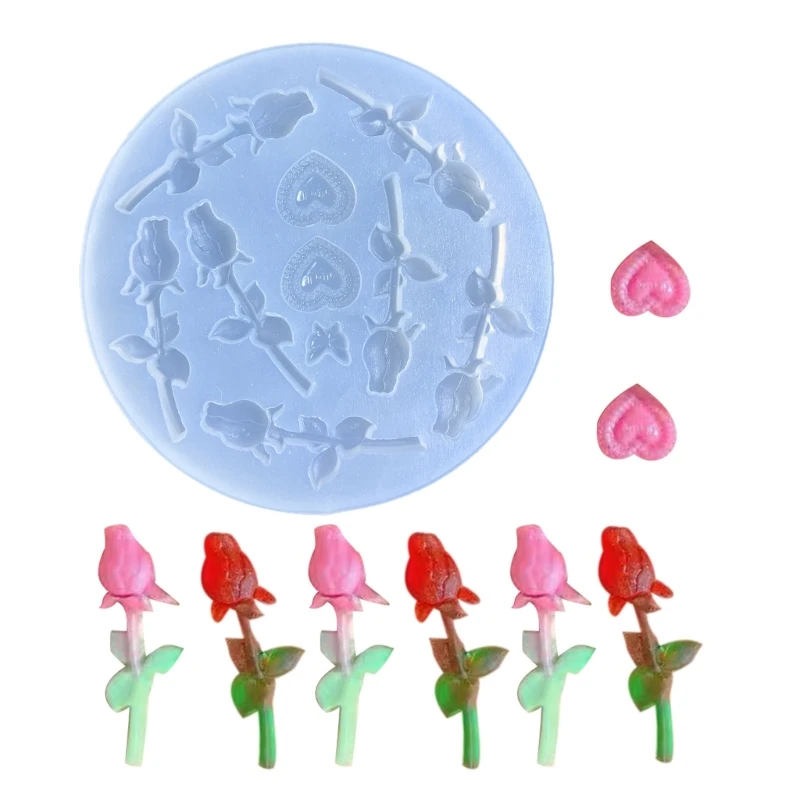 

Resin Shaker Filling Mold,Silicone Rose Mold Epoxy Resin Mold Filler Casting Filling Mold for Jewelry Making