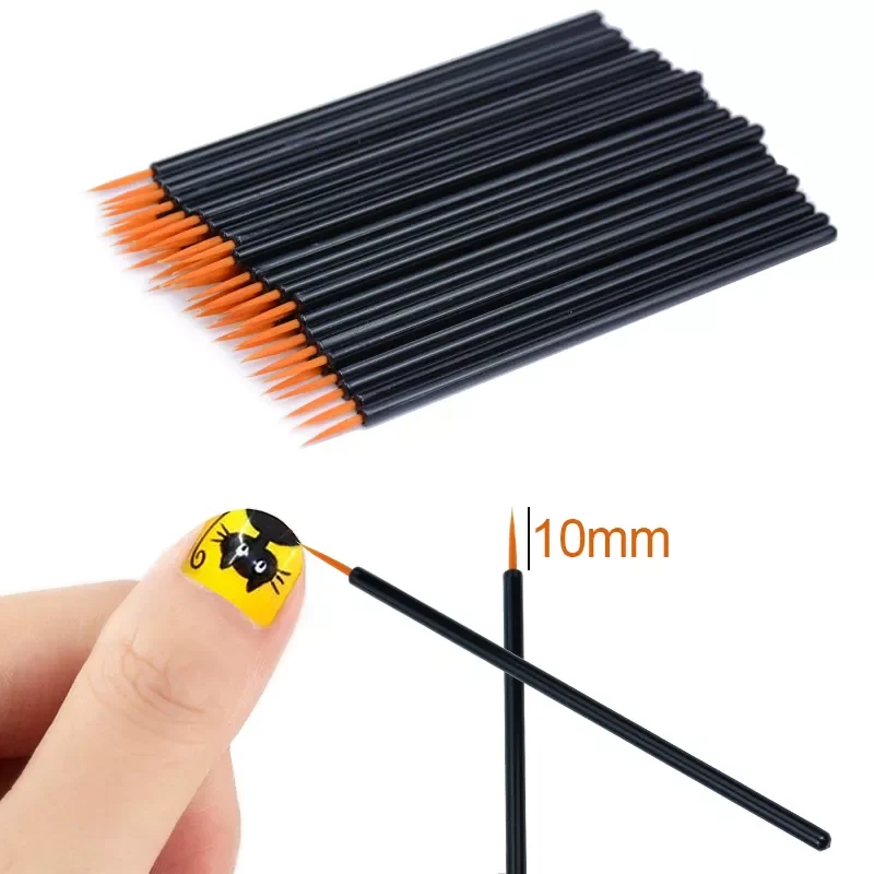 

NEW Newest 50pcs Disposable Nail Art Brush Liner Painting Pen Manicure Brush Nail Art Makeup Tools Brushes
