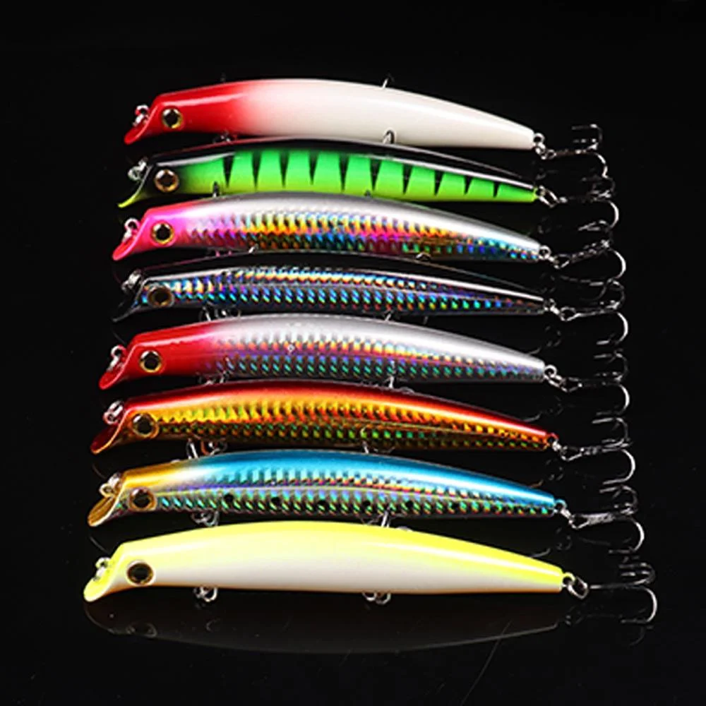 

8pcs Topwater Popper Bait Fishing Lures 12cm/13.5g Hard Bait Artificial Wobblers Plastic Fishing Tackle with 6# Hooks