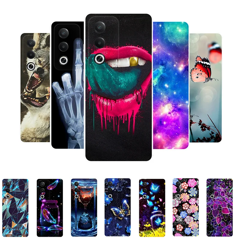 Для чехла OPPO A80 5G бампер на 80 мягкий ТПУ мультяшный силиконовая задняя крышка для