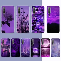 purple aesthetic phone case for samsung s21 a10 for redmi note 7 9 for huawei p30pro honor 8x 10i cover