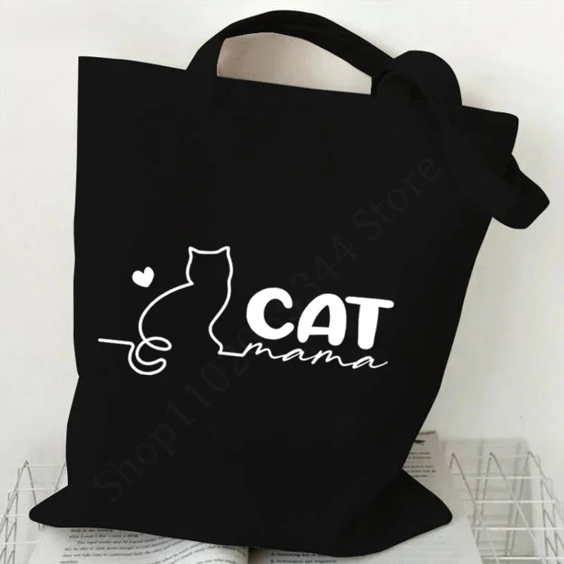 Женская Холщовая Сумка-тоут с животными кошками и юмористическими цитатами