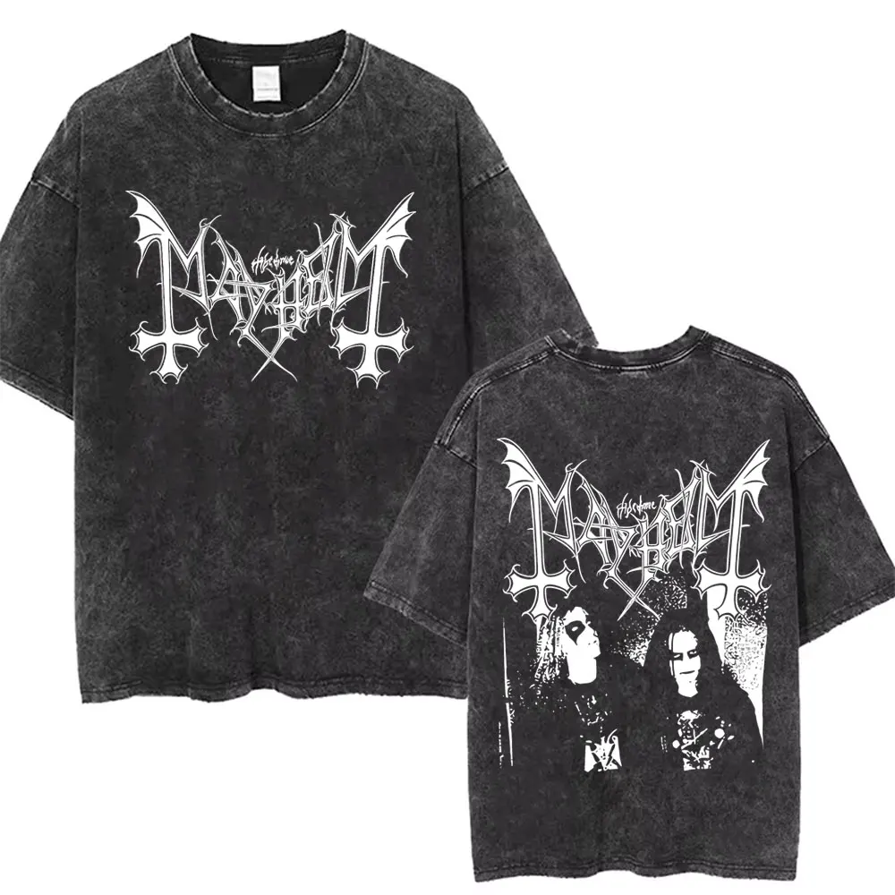 Best Famous Mayhem Deathcrush Vintage Washed T Shirt Men Women Classic Death Black Metal Rock Band T-shirts Unisex Streetwear (art.: 3920cab40dd91) - 3920cab40dd91