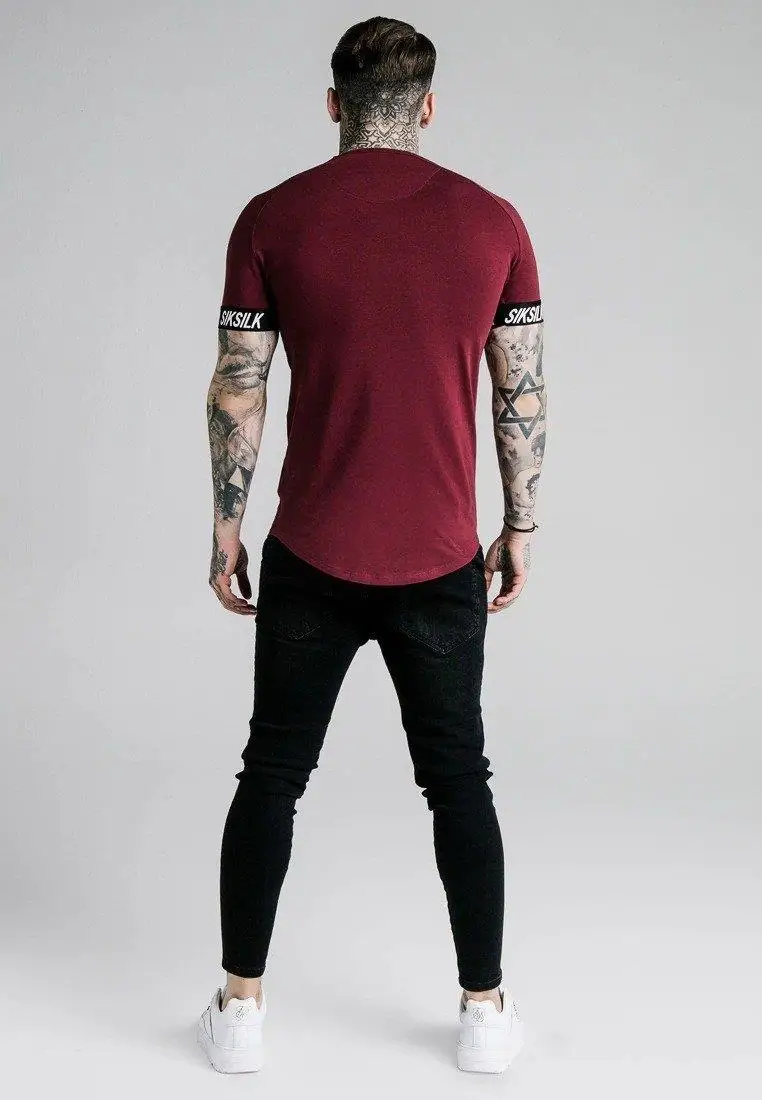 

SikSilk Burgundy Tech Tee Burgundy Men's T-Shirt