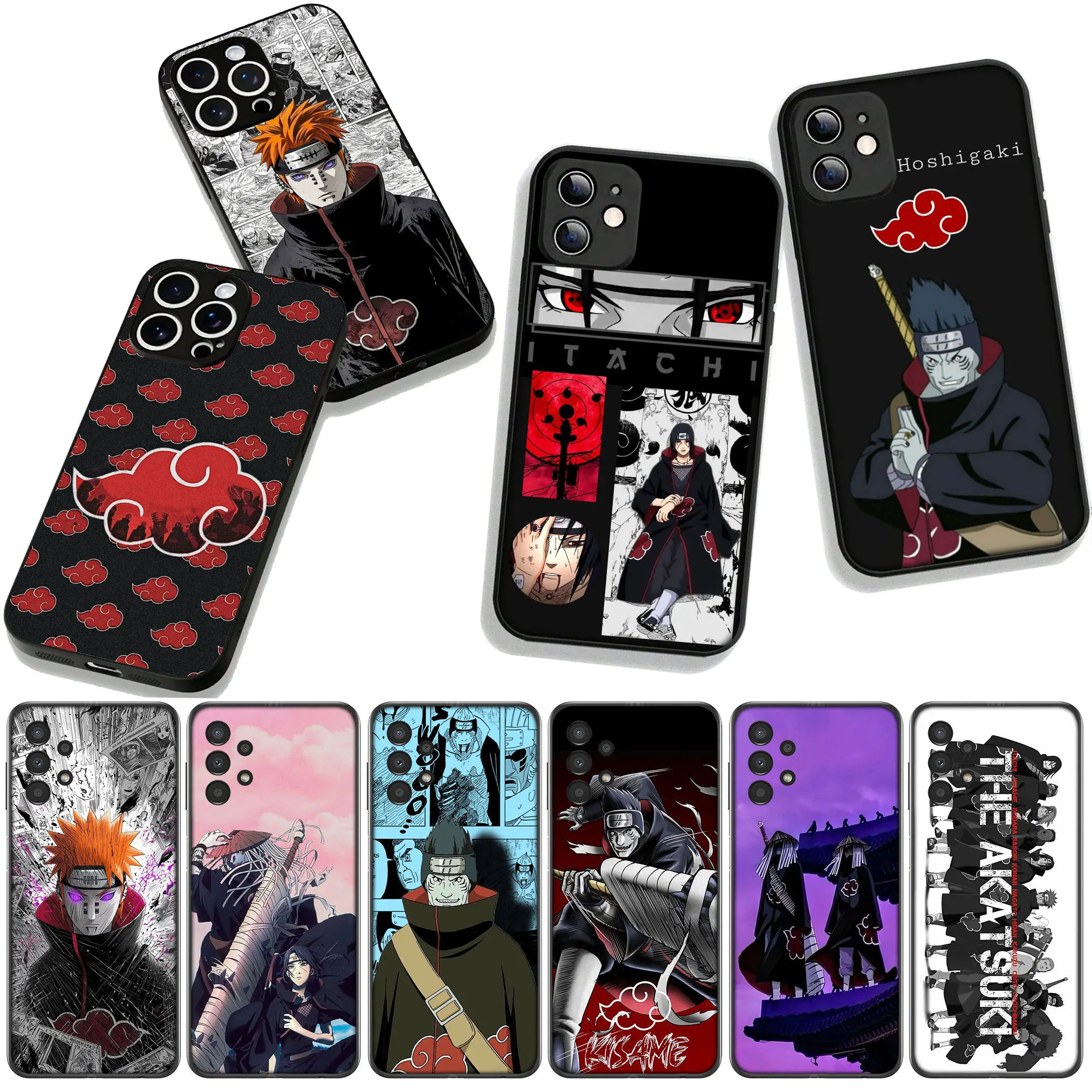 Фото Чехол для телефона Pain KISAME Itachi Akatsuki Narutos для Apple iPhone 16 15 14 Plus 13 12 Mini 17 Pro Max + ProMax 16E Air Case №3