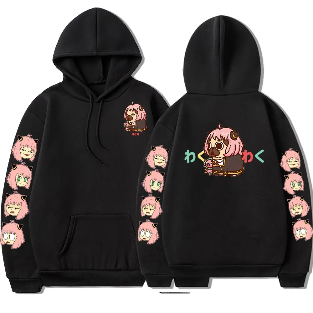 

Kawaii Anime Spy X Family Hoodies Cute Anya Forger Mens/Women Sweatshirt Fashion Harajuku Couple Oversized Hoodie Streetwear