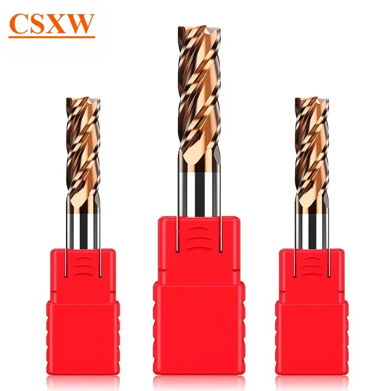 

HRC55 4-флейтовая фреза из сплава с ЧПУ, твердосплавное покрытие из вольфрамовой стали, плоская концевая фреза для механической обработки с ЧПУ, концевые фрезы, инструменты