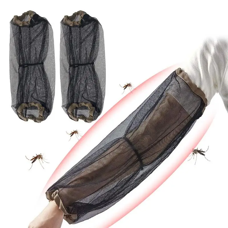 

1 Pair Fine Mesh Arm Sleeves Outdoor Sports Net Jungle Mosquito Gardening Arm Protector Guard Camping Equipment