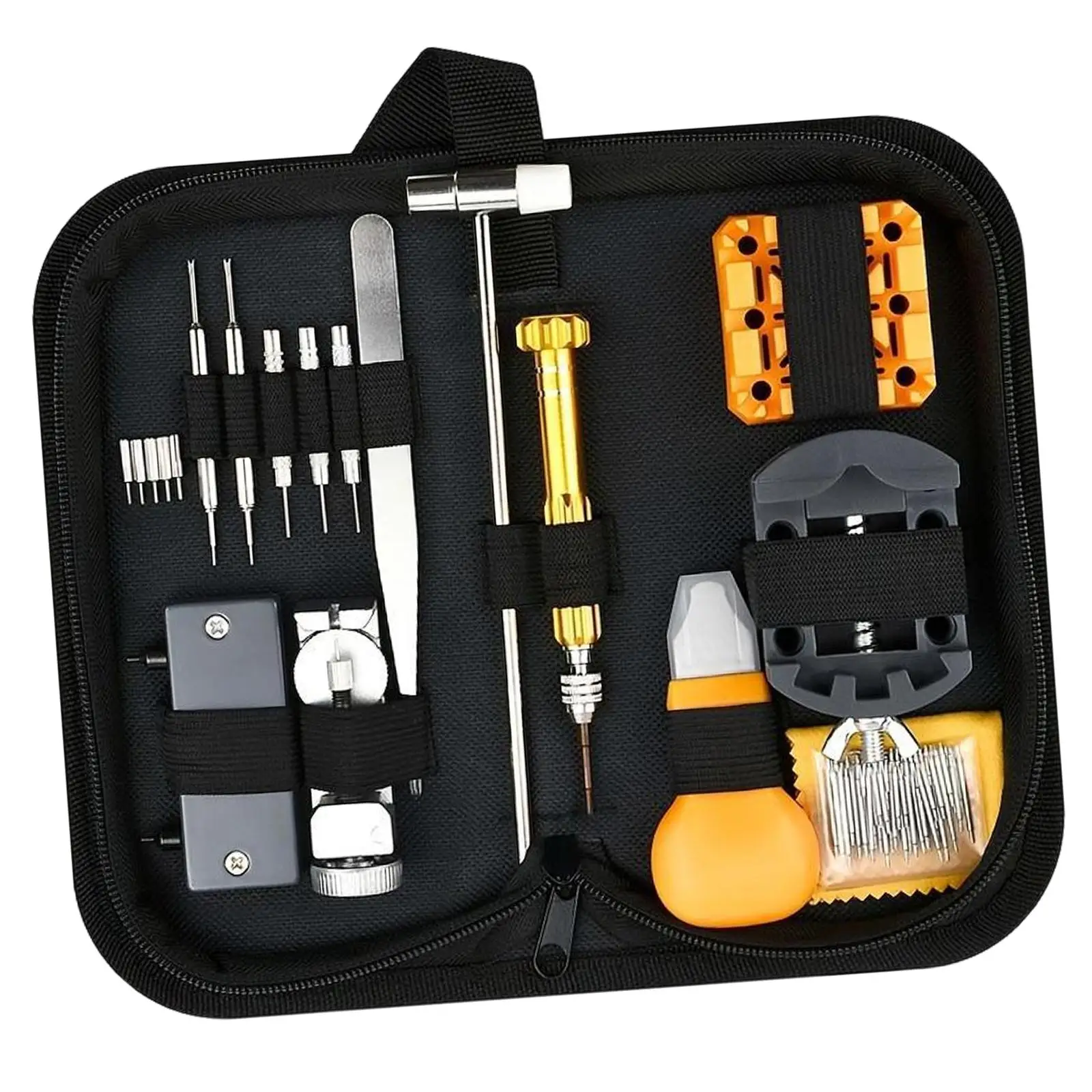

132 Pieces Watch Repair Kit 5 Extra Pins Spring Bar Multifunctional Carrying Case Link Pin Removal Watch Battery Replacement