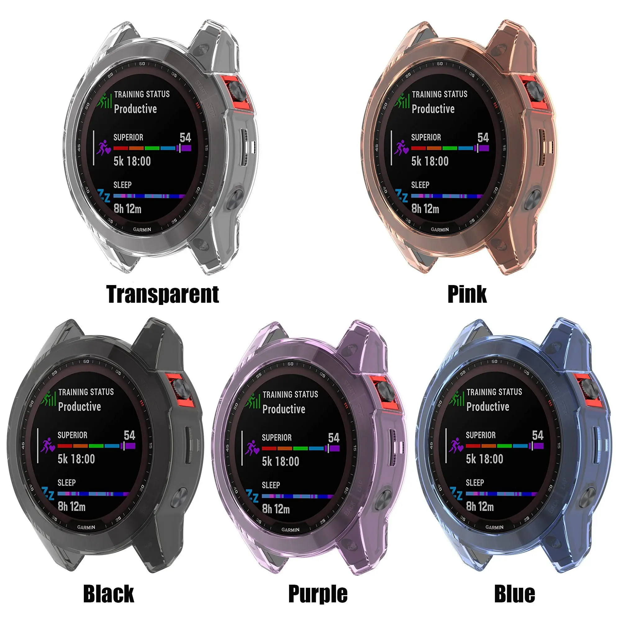 Защитный чехол для смарт-часов Garmin Fenix 7 7S 7X мягкий силиконовый бампер рамка