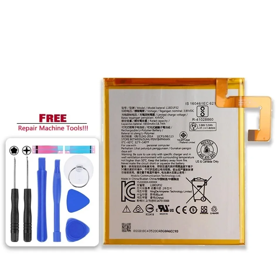 Новый L19D1P32 L18D1P32 4850 мАч перезаряжаемый высококачественный сменный аккумулятор