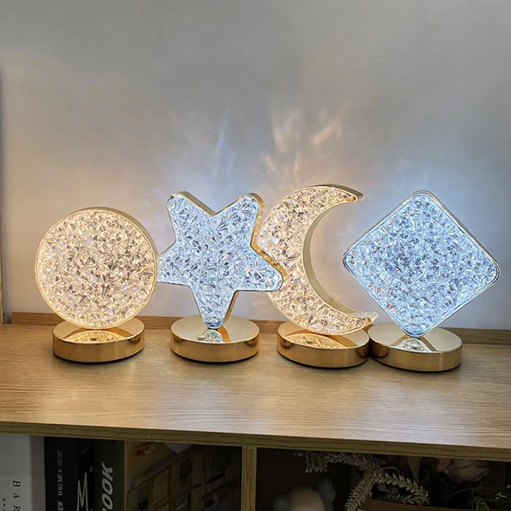 

Креативный подарок, звезда, луна, ночь, светильник, трехцветная прикроватная атмосфера, украшение для спальни, жизнь Z6C5