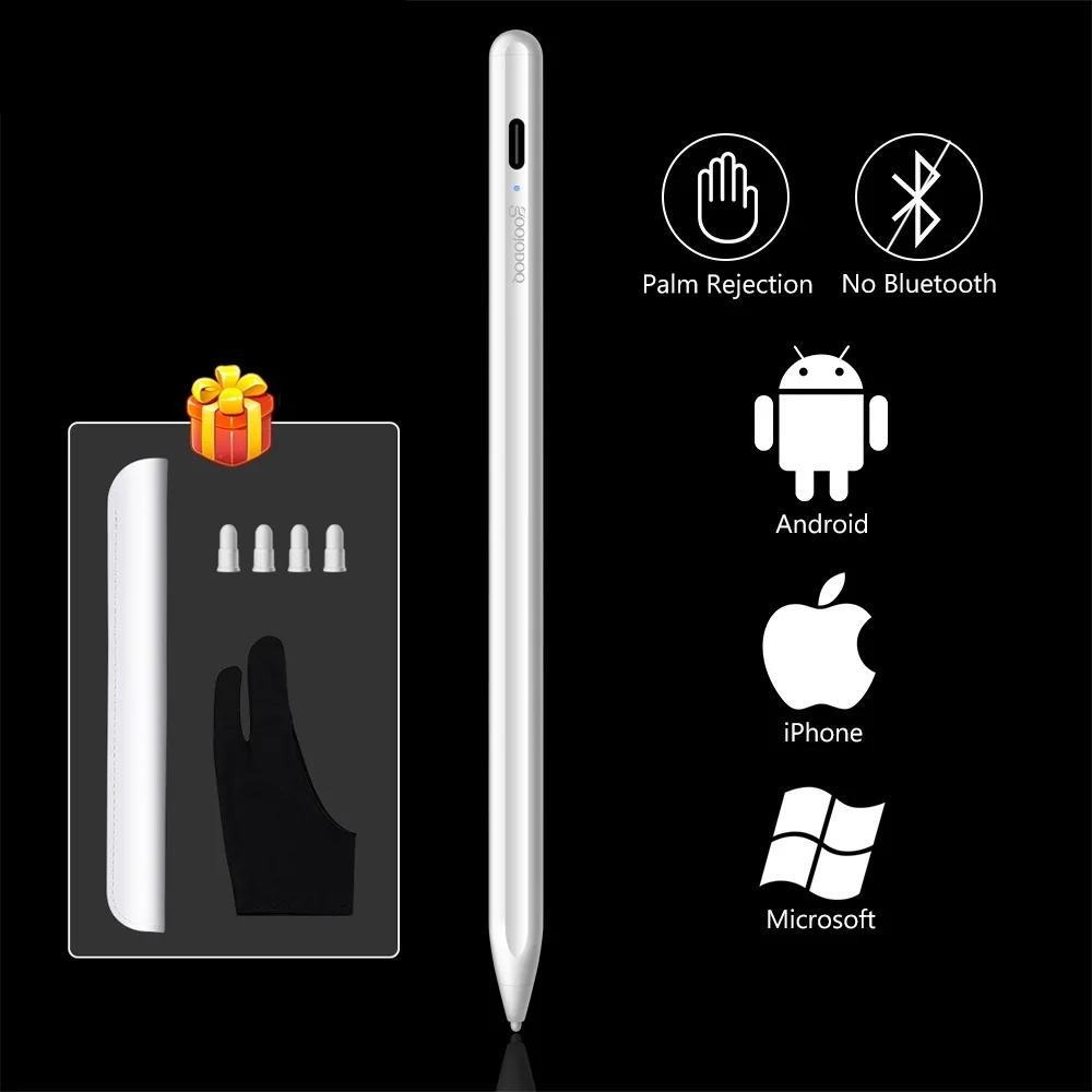 

2022 Universal IOS Android Stylus Pen Pencil for iPad with Palm Rejection for Apple Pencil 2 1 Microsoft Surface Tablet Stylus