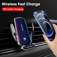 qi automatic clamping car wireless charger phone holder stand infrared sensor for iphone air vent mount