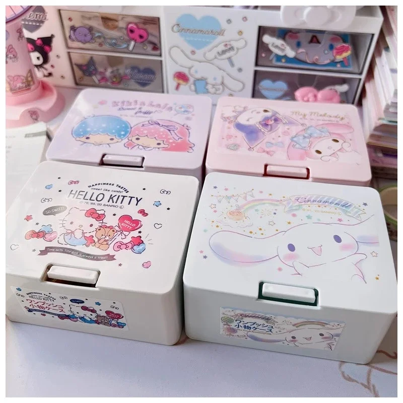 

Аниме серия Sanrio Melody Hello Кэти ватные тампоны коробка для хранения всплывающей косметики коллекционный подарок