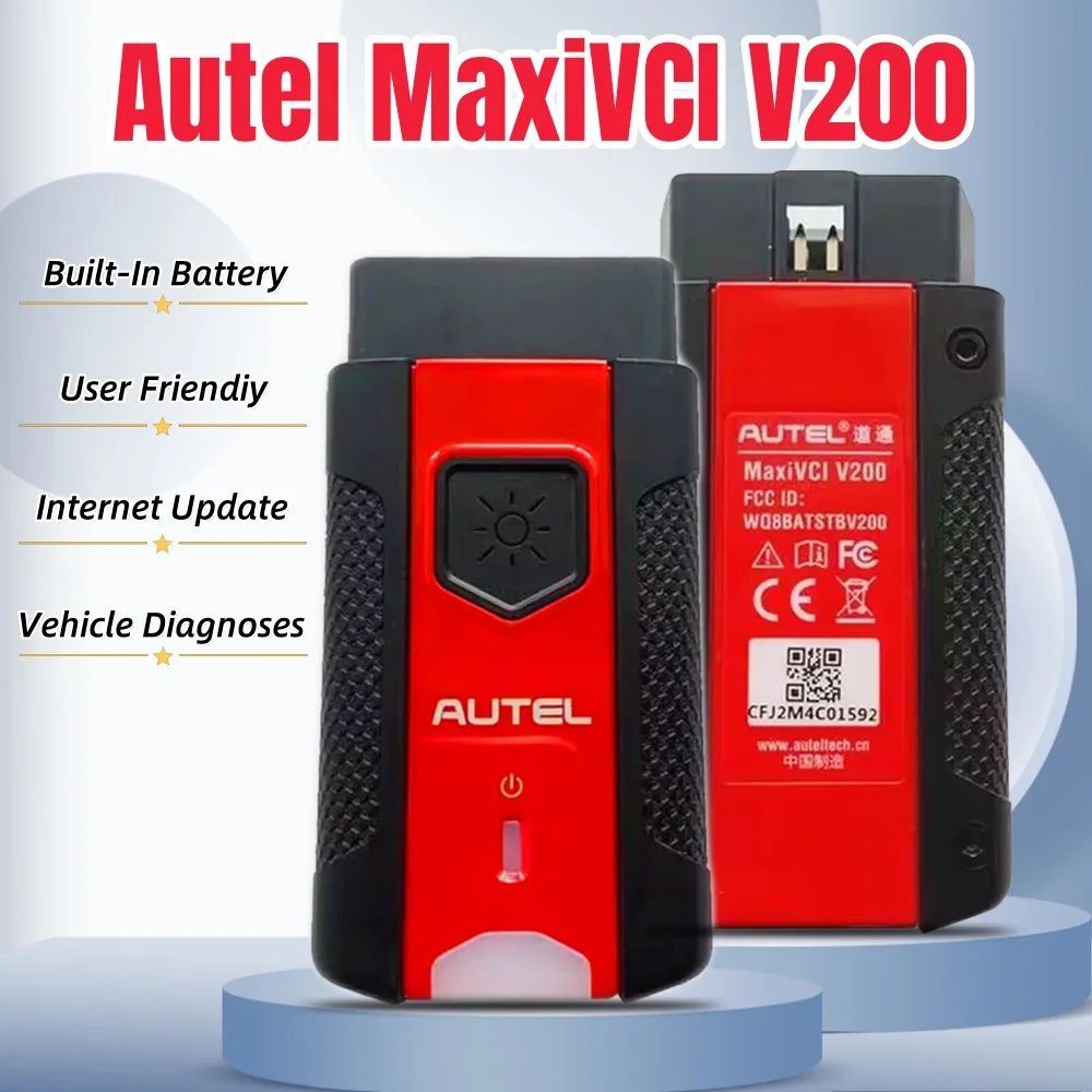 

Диагностический Интерфейс Autel MaxiVCI V200 Bluetooth OBD2 Для MS906Pro, TS, ITS600K, KM100, BT609, BT608, ITS600