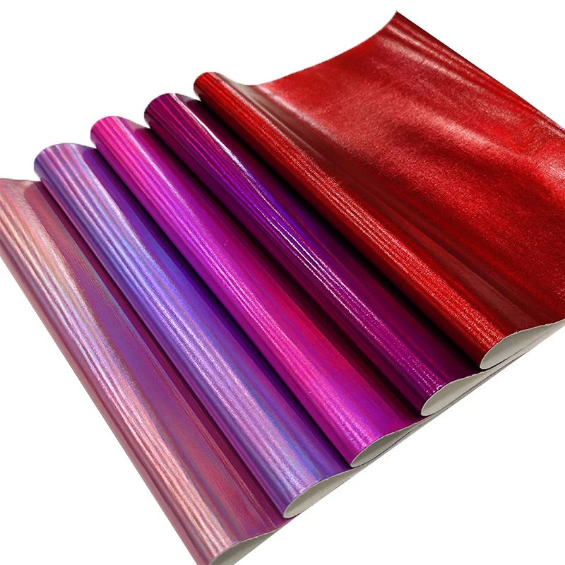 

XHT Solid Color Metallic Effect Pearly Flashing Soft PU Leather Fabric Sheet for Making Craft/Sewing/Cover/Decorative