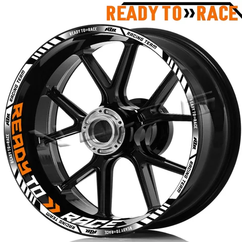 Для KTM Duke 390/690/790/890/1290 полосатая наклейка на обод колеса мотоцикла Светоотражающая 17-дюймовая лента водонепроницаемые аксессуары