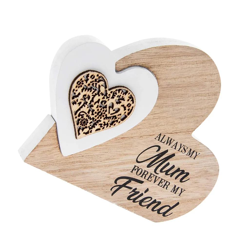 

День матери деревянный центральный элемент Сердце Деревянный стол Декор День матери стол знак