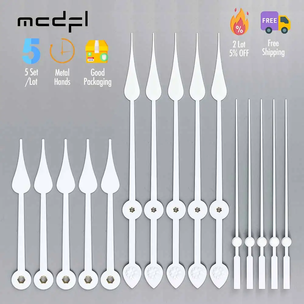 

MCDFL White Mechanical Arm Vintage Wall Clock Hands DIY Kit Claws Quartz Clocks Mechanism Old Watches Repair Tools with Needles