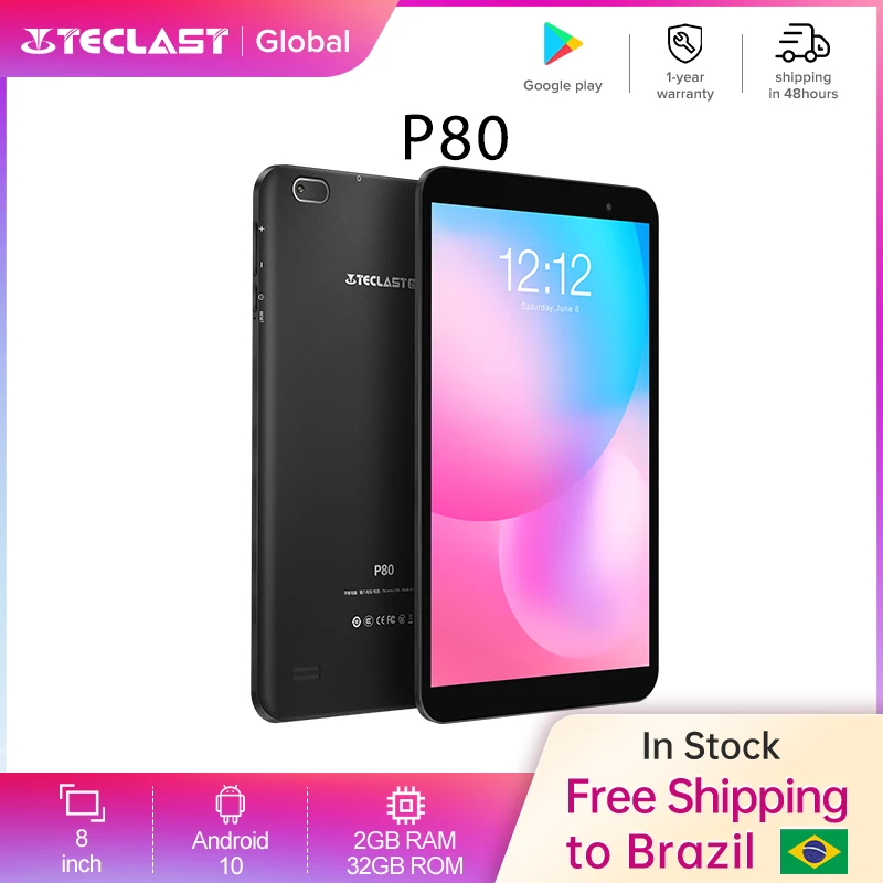 

Teclast P80 Android 10 Tablet 64 Bit Processor 8 Inch 1280x800 IPS 2GB RAM 32GB ROM Quad Core Dual Wifi Bluetooth 5.0 Tablet PC