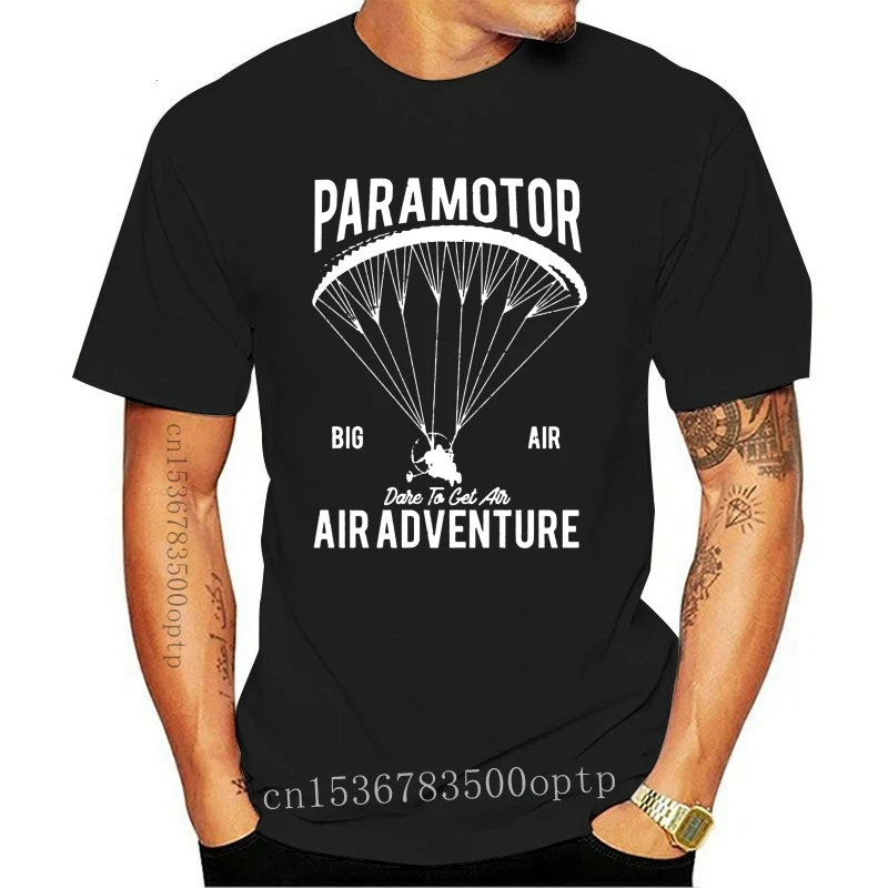 

Nueva camiseta de Paramotor Camiseta 100% de algodón Premium para hombre, Camiseta corta con estampado creativo a la moda, camis