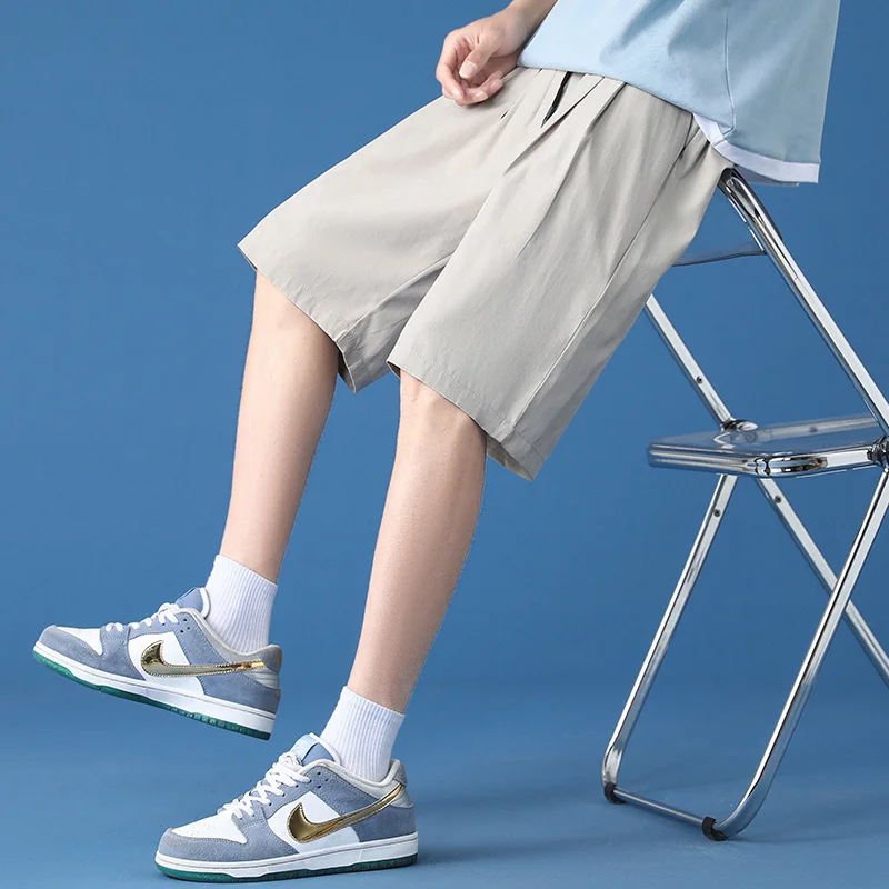 

Fashion Brand Summer Men Shorts Solid Color Casual Male Shorts Bermuda Masculina Loose Harajuku Style Men's Shorts Beach Shorts