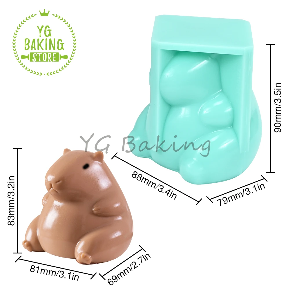 3D-форма для шоколадного мусса с рисунком капибары молока желе инструменты