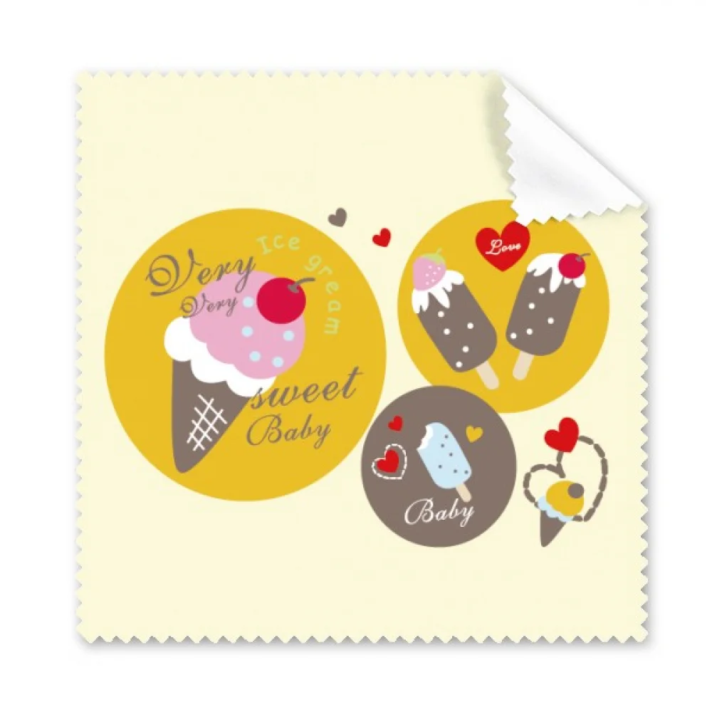 

Cherry Heart Popsicle Sweet Ice Cleaning Cloth Phone Screen Glasses Cleaner 5pcs