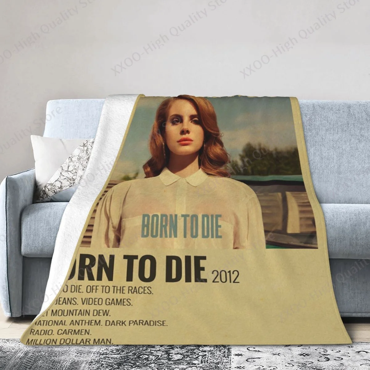 Singer Lana Del Rey - 3d Sofa Bed Blanket Super Soft Warm Fine Wool Cozy Plush Blanket Flannel Sherpa Blanket