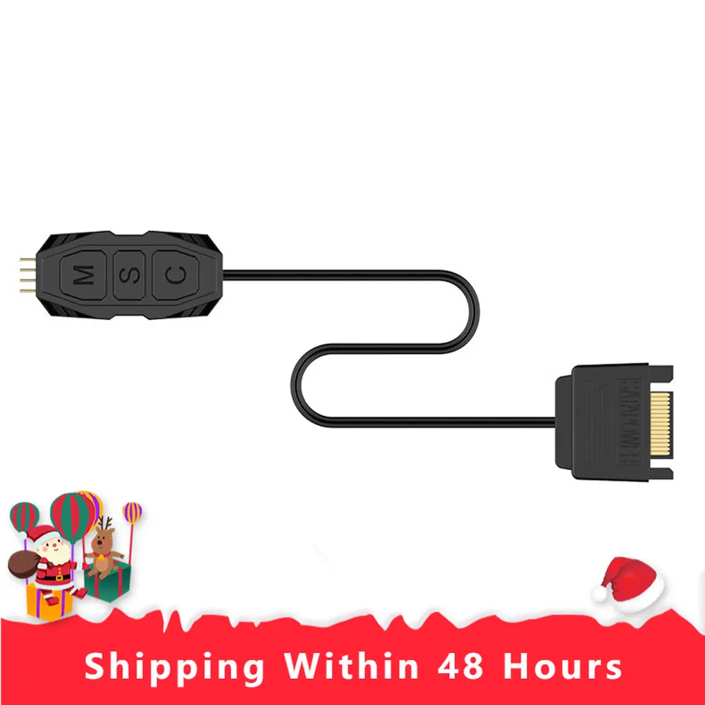 

Контроллер RGB 12 В, 4 контакта, 5 В, 3 контакта на SATA, блок питания, мини контроллер RGB, 3 контакта, концентратор для настольного компьютера, проектора, радиатора