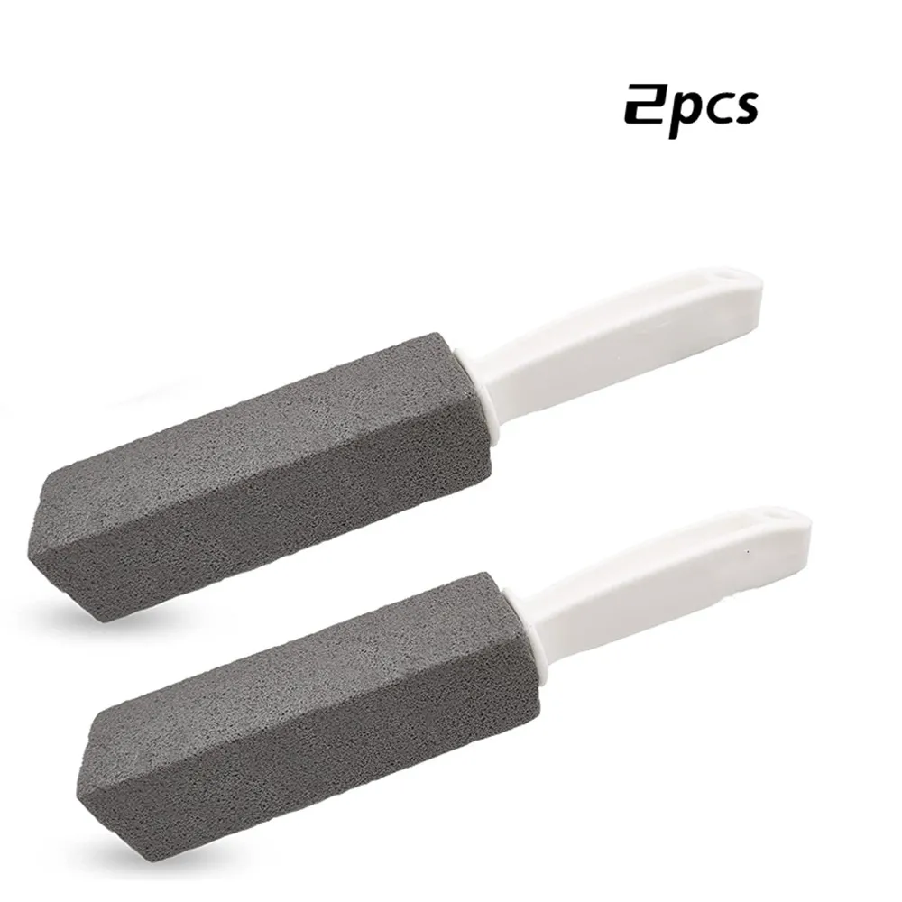 

2Pcs Toilets Brushes Natural Pumice Stone Cleaning Stone Cleaner Brush With Long Handle for Toilets Sinks Bathtub Plastic Handle