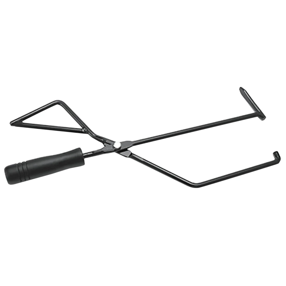 

Tong Charcoal Tongs Scissor Fire Grabber Firewood Barbecue Log Scissors Iron Camping Crab Artifact Claw Picker Clamp Serving