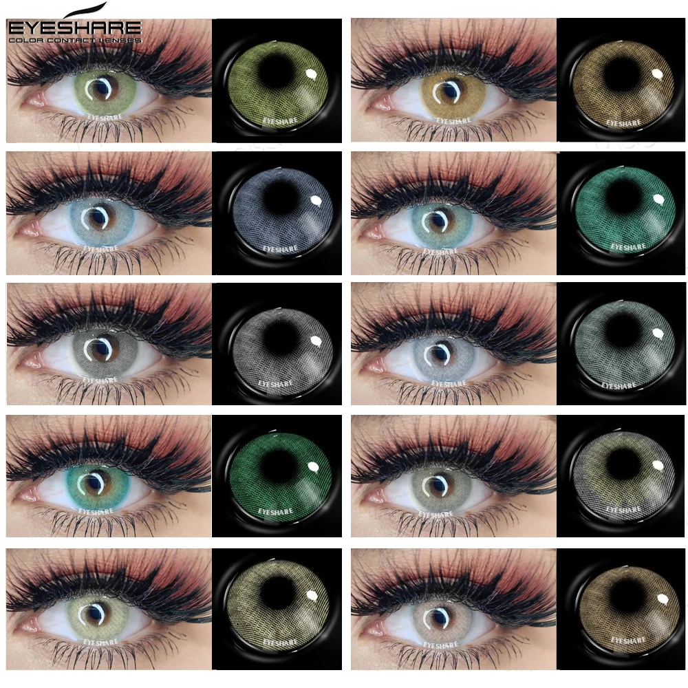 eyeshare colorful contact lenses for eyes brazil girl contact lens beauty contact lenses eye cosmetic color lens eyes makeup free global shipping