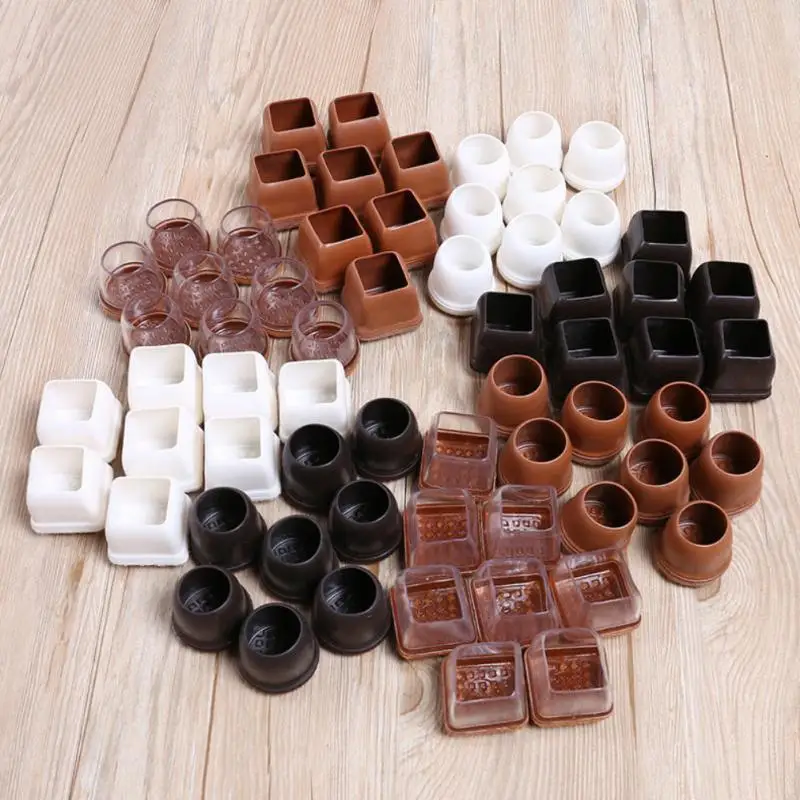 

8pcs/set Chair Leg Caps Silicone Feet Protector Pads Furniture Table Covers Socks Plugs Cover Furniture Leveling Feet Home Decor