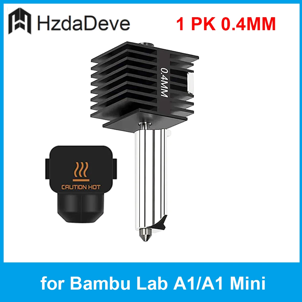 Фото Комплект хотэнда HzdaDeve A1 Mini/A1 (0.2 мм, 0.4 мм, 0.6 мм) для 3D-принтера: экструдер с улучшенной печатающей головкой и высокотемпературным стальным соплом №1