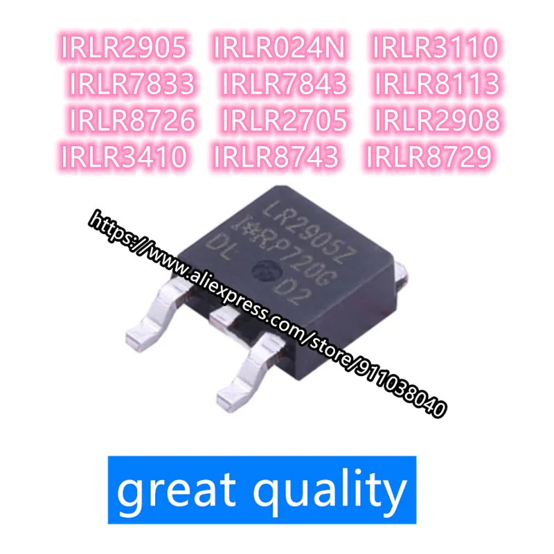 10 шт. IRLR2905 TO-252 LR2905 IRLR024N IRLR3110 IRLR7833 IRLR7843 IRLR8113 IRLR8726 IRLR2705 IRLR2908 IRLR3410 IRLR8743 IRLR8729 10 шт. IRLR2905 TO-252 LR2905 IRLR024N IRLR3110 IRLR7833 IRLR7843 IRLR8113 IRLR8726 IRLR2705 IRLR2908 IRLR3410 IRLR8743 IRLR8729