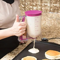 900ml batter flour paste dispenser for cupcake cookie cake muffins measuring cup cream speratator pancake batter dispensers